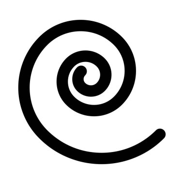 Spiral, girdap, döndürme simgesi, tasarım elemanı çizimi