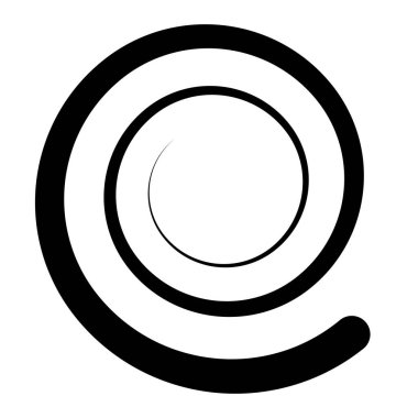 Spiral, girdap, döndürme simgesi, tasarım elemanı çizimi