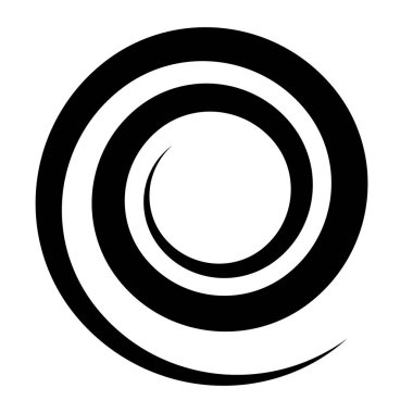 Spiral, girdap, döndürme simgesi, tasarım elemanı çizimi