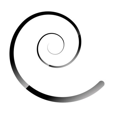 Spiral, girdap, döndürme simgesi, tasarım elemanı çizimi