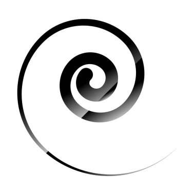 Spiral, girdap, döndürme simgesi, tasarım elemanı çizimi
