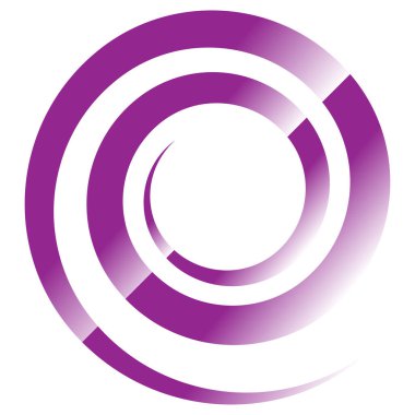 Spiral, girdap, döndürme simgesi, tasarım elemanı çizimi