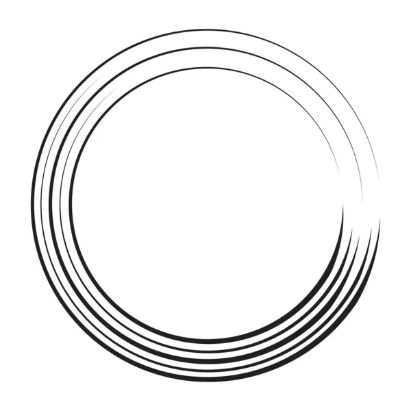 Elemento Cerchio Radiale Grafica Semplice Illustrazione Vettoriale — Vettoriale Stock