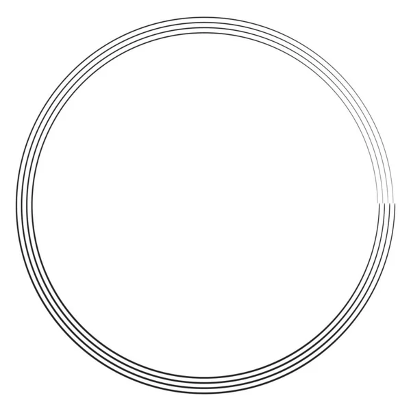 Concentric Radial Radiante Círculos Elemento Vetor — Vetor de Stock