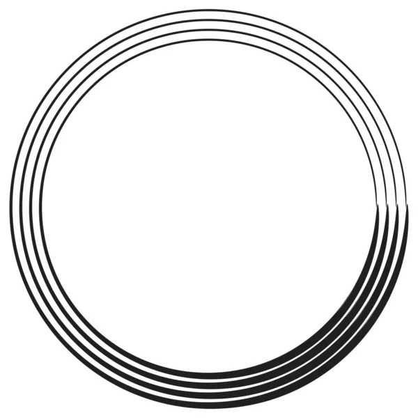 Konzentrische Radial Strahlende Kreise Elementvektor — Stockvektor