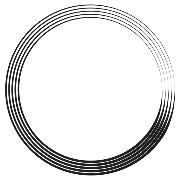 Concentric Radial Radiante Círculos Elemento Vetor —  Vetores de Stock