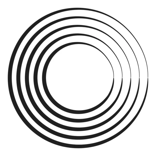 Radiální Kruhový Prvek Jednoduchá Vektorová Ilustrace — Stockový vektor