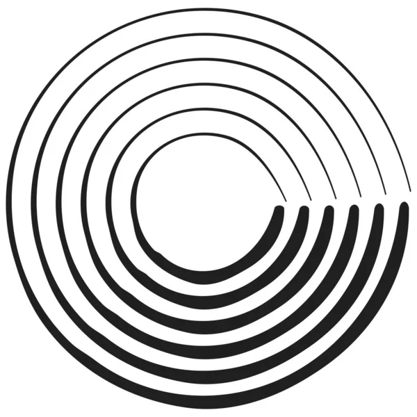 Élément Cercle Radial Illustration Vectorielle Simple Graphique — Image vectorielle