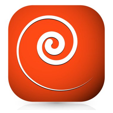 Spiral, girdap, döndürme simgesi, tasarım elemanı çizimi