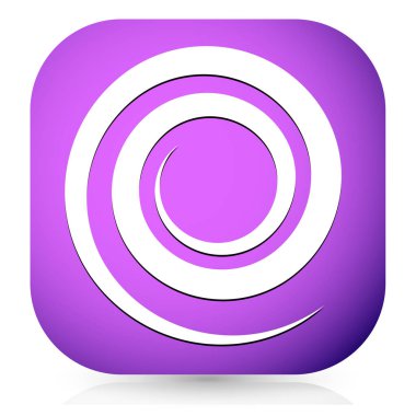 Spiral, girdap, döndürme simgesi, tasarım elemanı çizimi