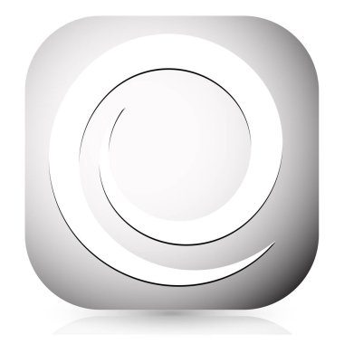 Spiral, girdap, döndürme simgesi, tasarım elemanı çizimi