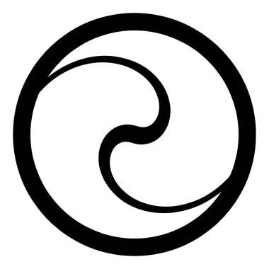 Spiral, girdap, döndürme simgesi, tasarım elemanı çizimi