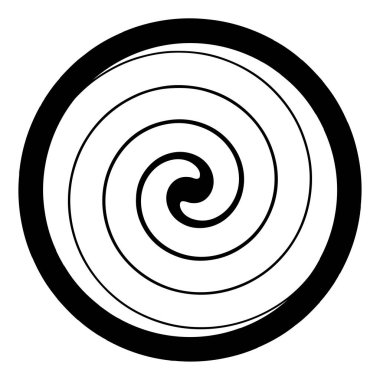 Spiral, girdap, döndürme simgesi, tasarım elemanı çizimi