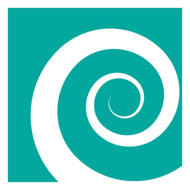 Spiral, girdap, döndürme simgesi, tasarım elemanı çizimi