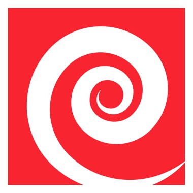 Spiral, girdap, döndürme simgesi, tasarım elemanı çizimi