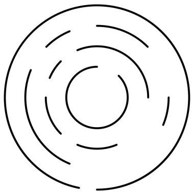 Bölümlü dairesel element, basit vektör illüstrasyon grafiği