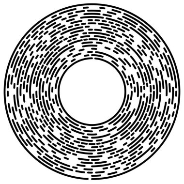 Bölümlü dairesel element, basit vektör illüstrasyon grafiği