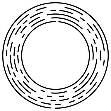 Bölümlü dairesel element, basit vektör illüstrasyon grafiği