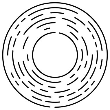 Bölümlü dairesel element, basit vektör illüstrasyon grafiği