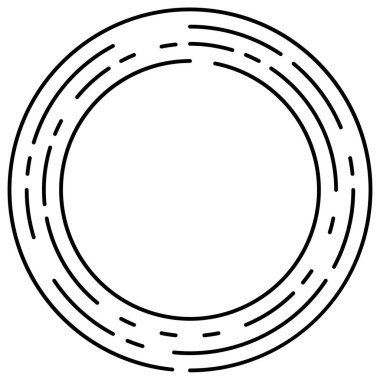 Bölümlü dairesel element, basit vektör illüstrasyon grafiği