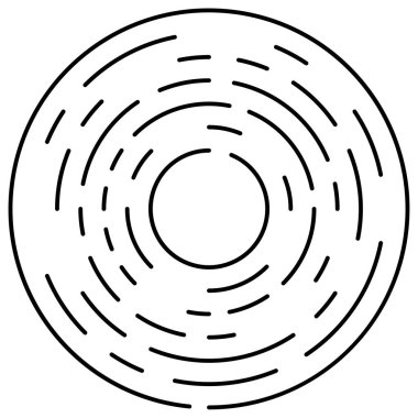 Bölümlü dairesel element, basit vektör illüstrasyon grafiği