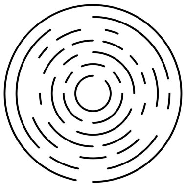 Bölümlü dairesel element, basit vektör illüstrasyon grafiği