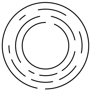 Bölümlü dairesel element, basit vektör illüstrasyon grafiği