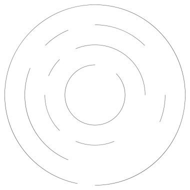 Bölümlü dairesel element, basit vektör illüstrasyon grafiği