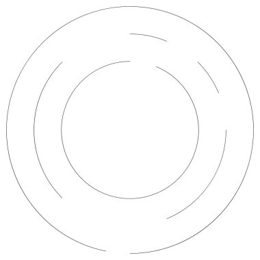 Bölümlü dairesel element, basit vektör illüstrasyon grafiği