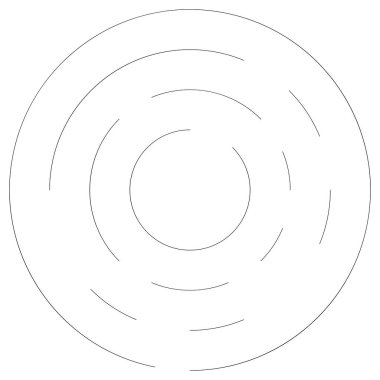 Bölümlü dairesel element, basit vektör illüstrasyon grafiği