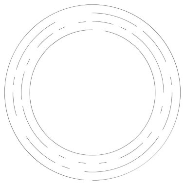 Bölümlü dairesel element, basit vektör illüstrasyon grafiği