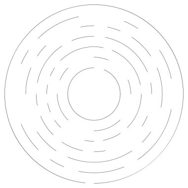 Bölümlü dairesel element, basit vektör illüstrasyon grafiği