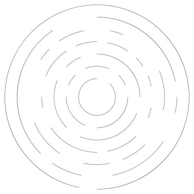 Bölümlü dairesel element, basit vektör illüstrasyon grafiği