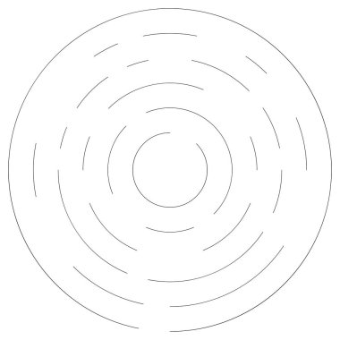 Bölümlü dairesel element, basit vektör illüstrasyon grafiği