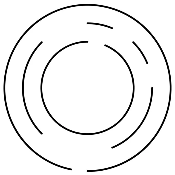 Elemento Circular Segmentado Ilustração Vetorial Simples Gráfico —  Vetores de Stock