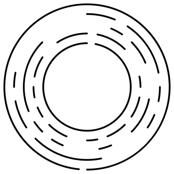 Elemento Circular Segmentado Ilustração Vetorial Simples Gráfico — Vetor de Stock