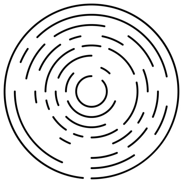 セグメント化された円要素 単純なベクトルイラストグラフィック — ストックベクタ