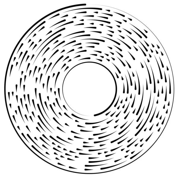 Gesegmenteerd Cirkelvormig Element Eenvoudige Vectorillustratie Grafisch — Stockvector