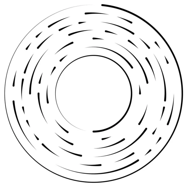 Gesegmenteerd Cirkelvormig Element Eenvoudige Vectorillustratie Grafisch — Stockvector