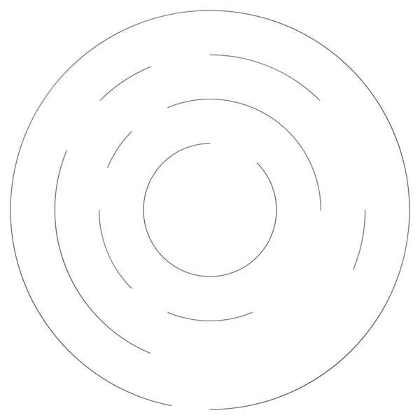 Gesegmenteerd Cirkelvormig Element Eenvoudige Vectorillustratie Grafisch — Stockvector