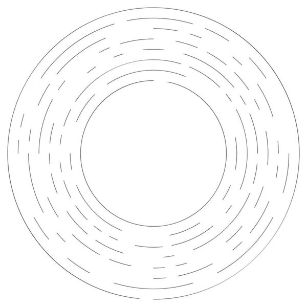 Fragmentowany Okrągły Element Prosty Wektor Ilustracja Grafika — Wektor stockowy