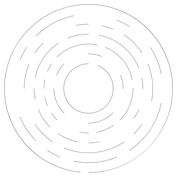 Gesegmenteerd Cirkelvormig Element Eenvoudige Vectorillustratie Grafisch — Stockvector