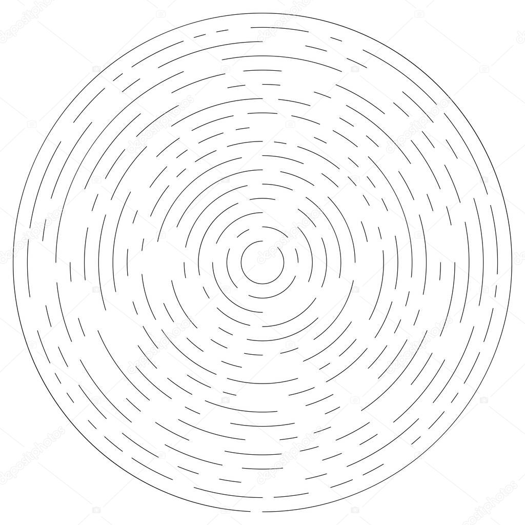 Segmented circular element, simple vector illustration graphic