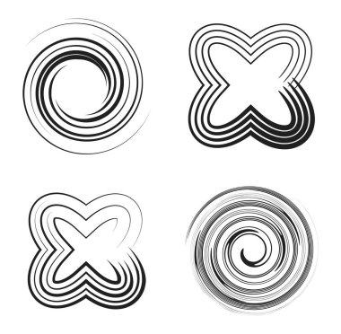 Dairesel, radyal element şekli vektör görüntüsü