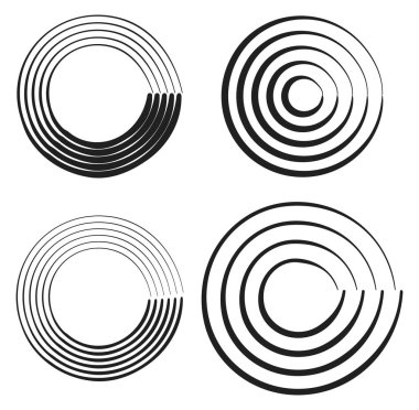 Dairesel, radyal element şekli vektör görüntüsü