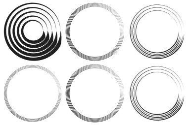 Dairesel, radyal element şekli vektör görüntüsü