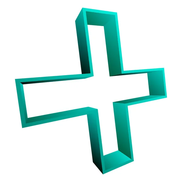 Cross Sign Healthcare Generic Logo Usage Vector Illustration — Stock Vector
