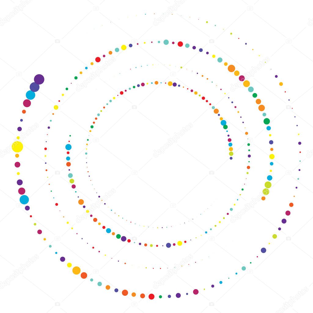 Spiral, swirl, twirl icon, design element vector illustration