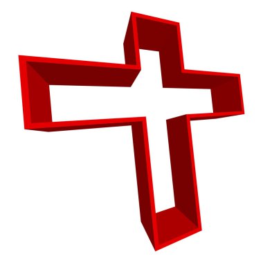 Çapraz sembol, işaret ve simge. Hıristiyan vektör illüstrasyonu