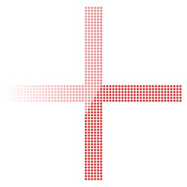 Sağlık hizmetleri veya genel logo kullanımı için çapraz sembol, vektör illüstrasyonu